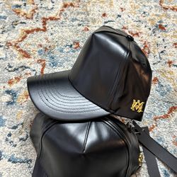 Amiri Leather Trucker Hat