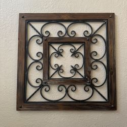 Wood And  Iron  Wall Decoration 