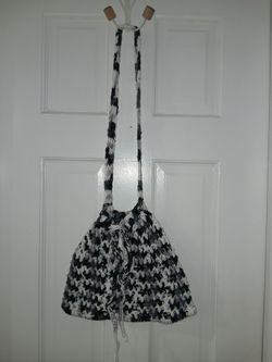 Black and white multi handbag