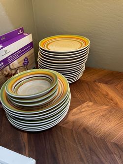 Plates with bowls