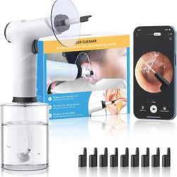 Electric Ear Wax Removal Kit with Camera and Light Safe and Effective Ear Cleaner with 4 Pressure Settings for Ear Wax Buildup Complete Ear Cleaning I