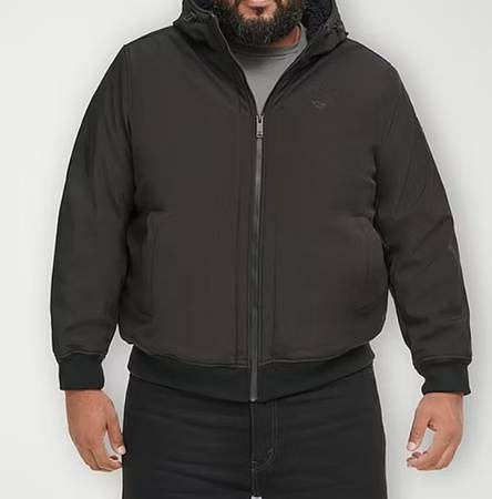 NEW Dockers Men Hooded Midweight Softshell Jacket Winter Snow