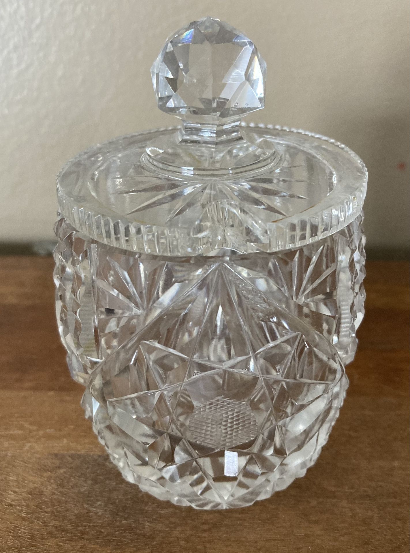 Glass Sugar Bowl With Lid