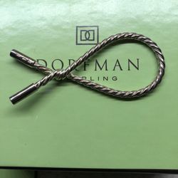 Dorfman Sterling Twist Rope Keychain 