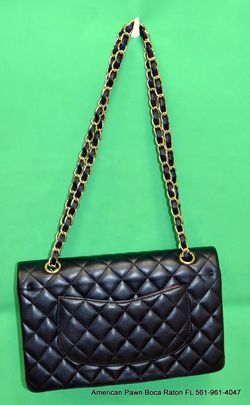 Chanel Vintage Double Sided Flap Bag Quilted Patent Medium Black