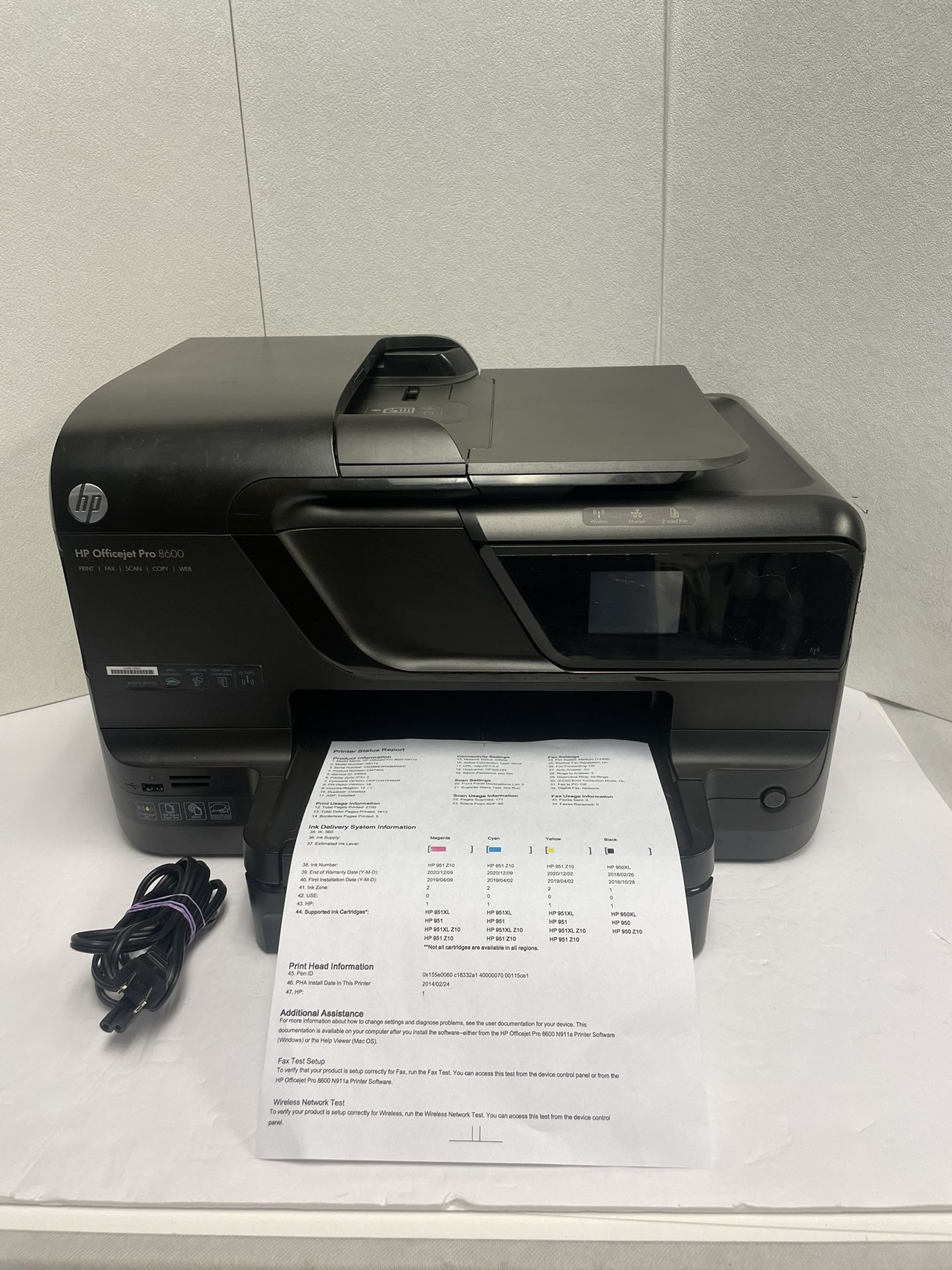 HP OfficeJet Pro 8600 Plus All-In-One Inkjet Printer Copier Scanner Low Pages