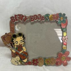 Betty Boop Glitter Enamel Picture Frame 6x5 Photo Flowers Cartoon Decor