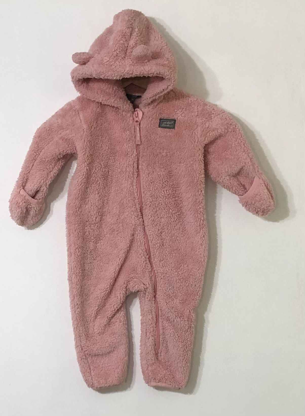 eddie Bauer baby girl’s Sherpa plush coat full front zip up hood pink .18M