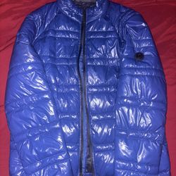 Blue Michael Kors Puffer Jacket 