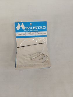 Mustad Mooching Rigs Adjustable 25lb Test 4/0-5/0 Double Hook Terminal Tackle 10pk C8524