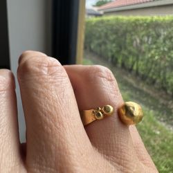 Gold Nuggets Ring