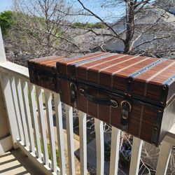 Boho Bamboo & Crocodile Style Nesting Trunks - Red Lined