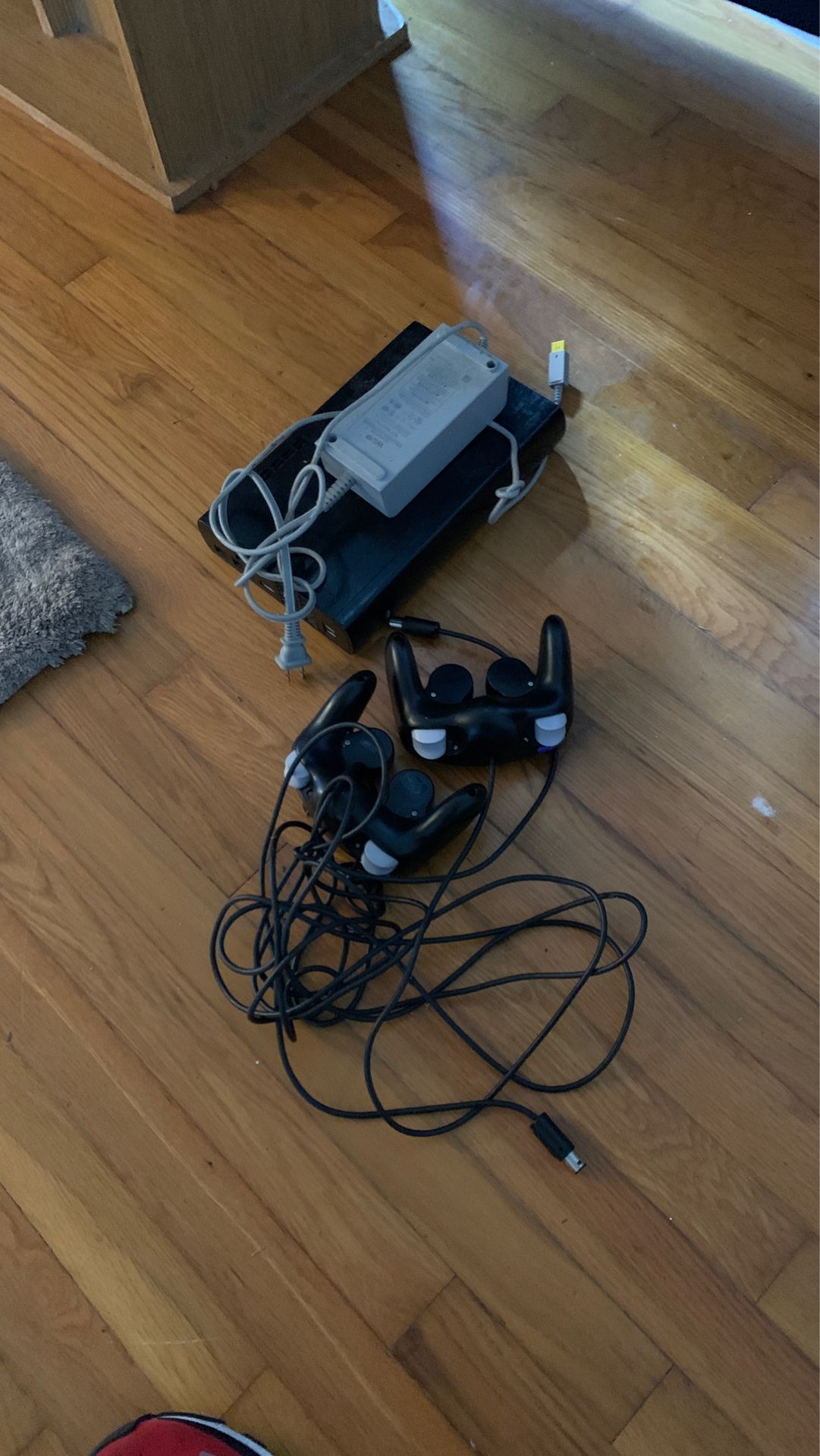 Wii U console and power cord