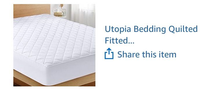 Utopia Bedding Quilted Fitted Mattress Pad - Twin Size