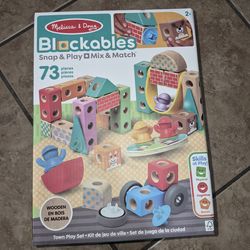 Melissa & Doug Blockables Town Play Set Snap And Play, Mix & Match Connectable
