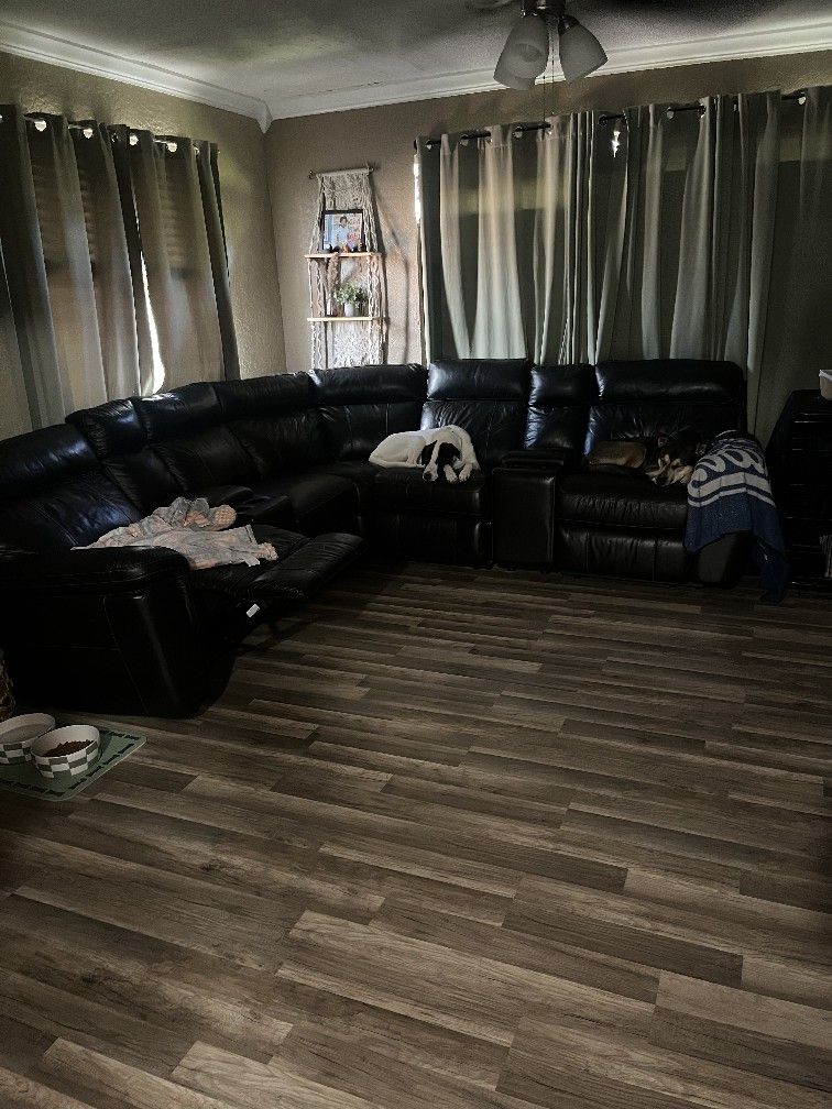 All Black Modern Couch