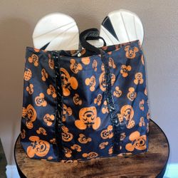 Disney Halloween Mickey Pumpkin Tote Bag 14.5” High x 19 Wide NEW