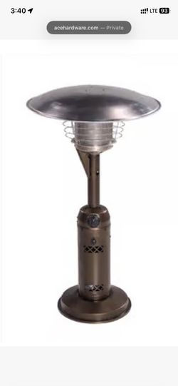 Living Accents 11000 BTU Propane Stainless Steel Tabletop Patio Heater 75 sq ft