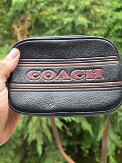 Coach black leather crossbody purse