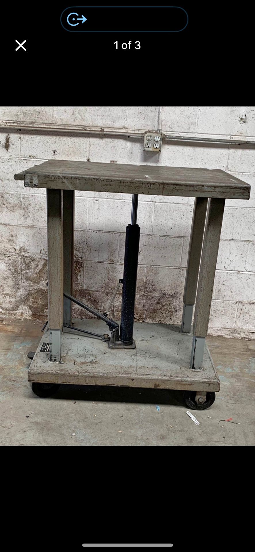 Wesco Hydraulic Lift Table. 4000lbs
