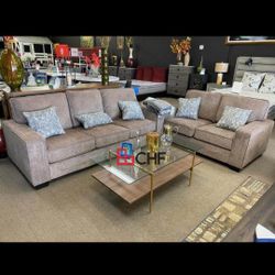 2 Pc Living Room Sofa And Loveseat Set 
