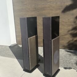 Pair Polk Audio LSi25 Floor Speakers w/ Subwoofers, 49"x17"x9" - Cherry
