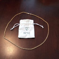 26-Inch 18K Gold / Sterling Silver Braided Rope (4mm)