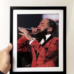NIPSEY HUSSLE 8.5X11" FRAMED PRINT