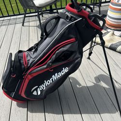 Taylor Made Stand Red And Black Golf Bag