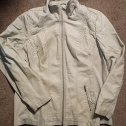 Style &Co Women's Faux Leather Coat Size 2x