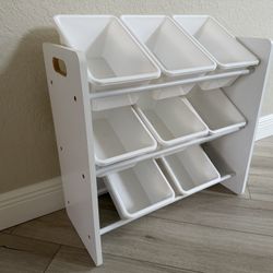 Humble Crew Cambridge White Toy Organizer With 8 Storage Buns