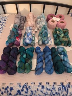 New, Quality, hand-dyed yarn,
