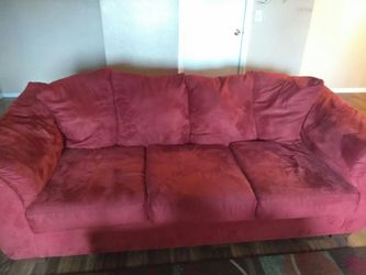 Large red couch