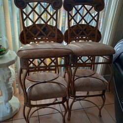 Metal Chair, Custom Leather Upholstery