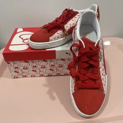 Puma x Hello Kitty Red and White Sneakers