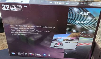 Acer 32" Curved HD Gaming Monitor like new In Box