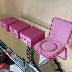 4 Pink Necklace Pink Holder Display 7” 