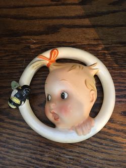 Ba-Bee Rings - Baby Girl With Ribbon - Goebel Hummel 30 / 0B - TMK 2