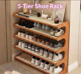 5-Tier Wooden Shoe Rack
