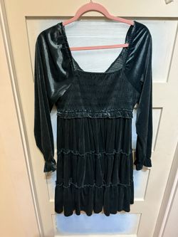 Green Velvet Dress