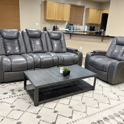 Multi-Feature Power Reclining Sofa & Chair