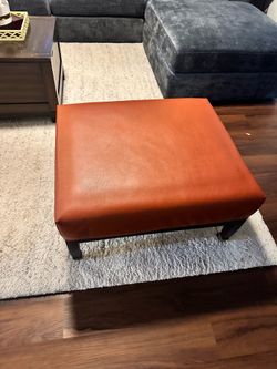 Modern Leather-Look Ottomans / Accent Benches – Set of 2