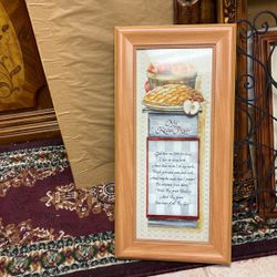 Kitchen Prayer 12” Wide By 24” Long Nice Glass Frame