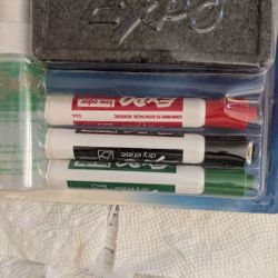 Dry Erase Expo 3 Markers, Cleaner, And Eraser, Low Odor Ink. I Think We May Have More. 