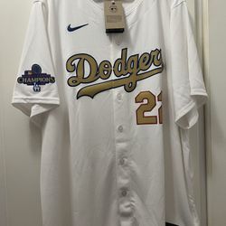 Los Angeles Dodgers Nike Limited Player Clayton Kershaw Gold Collection Jersey 4XL Mens 💯% Authentic Brand New 