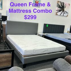 Queen Bed Frame And Mattress 