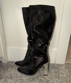 Snakeskin Leather Boots