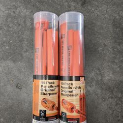 The Home Depot Carpenter Pencils with Original Sharpener - 16 New Pencils & 2 Sharpeners