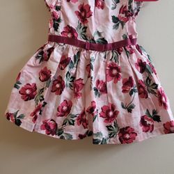 The Children's Place Pink floral 12 Months Dress w/Matching Bloomers  New Without Tags