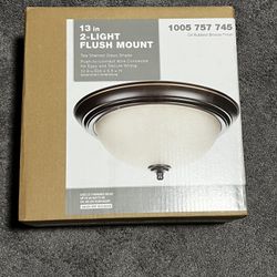 13 in 2-Light Flush Mount